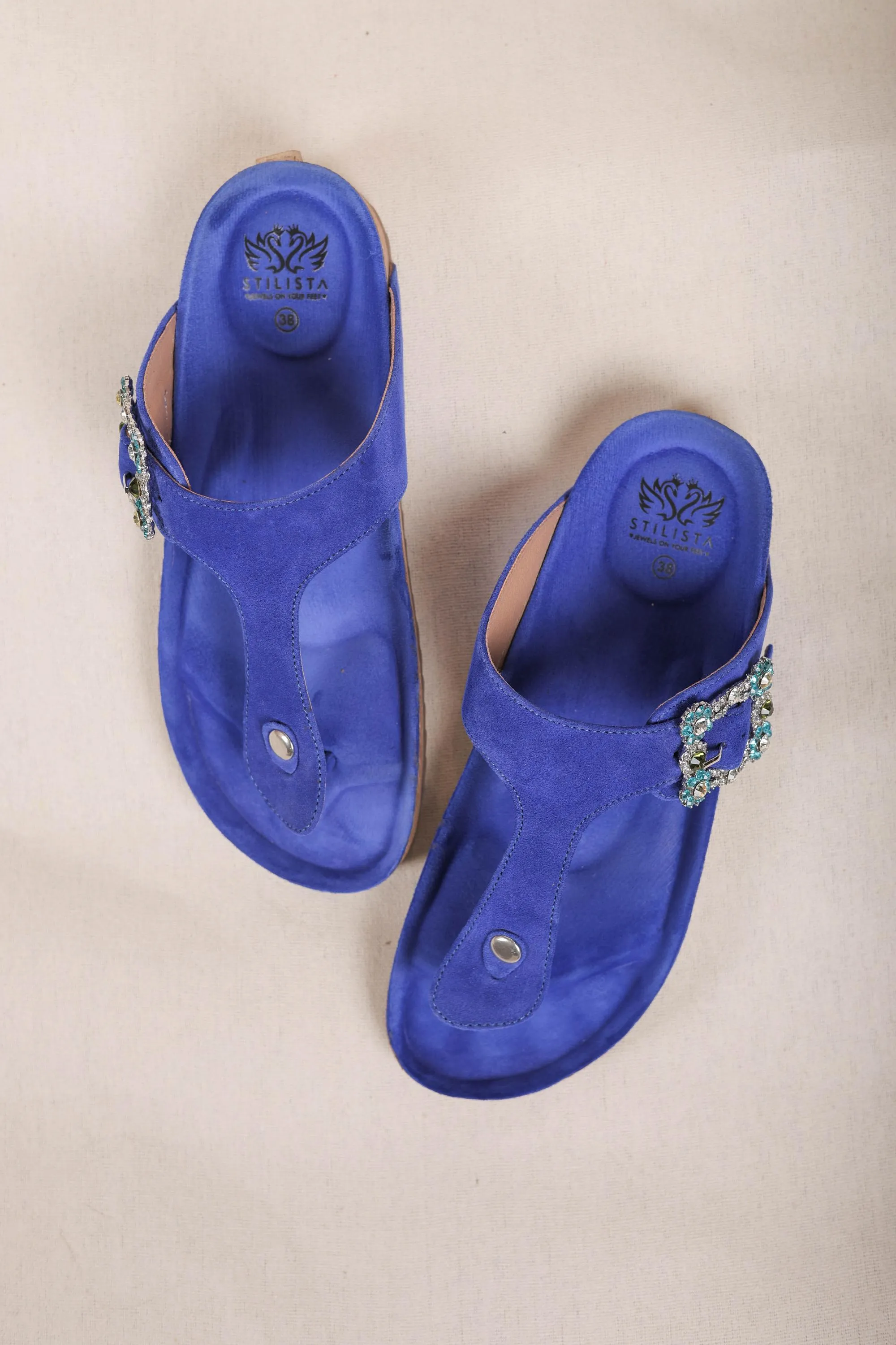 Royal blue Comfort Footbed Flats