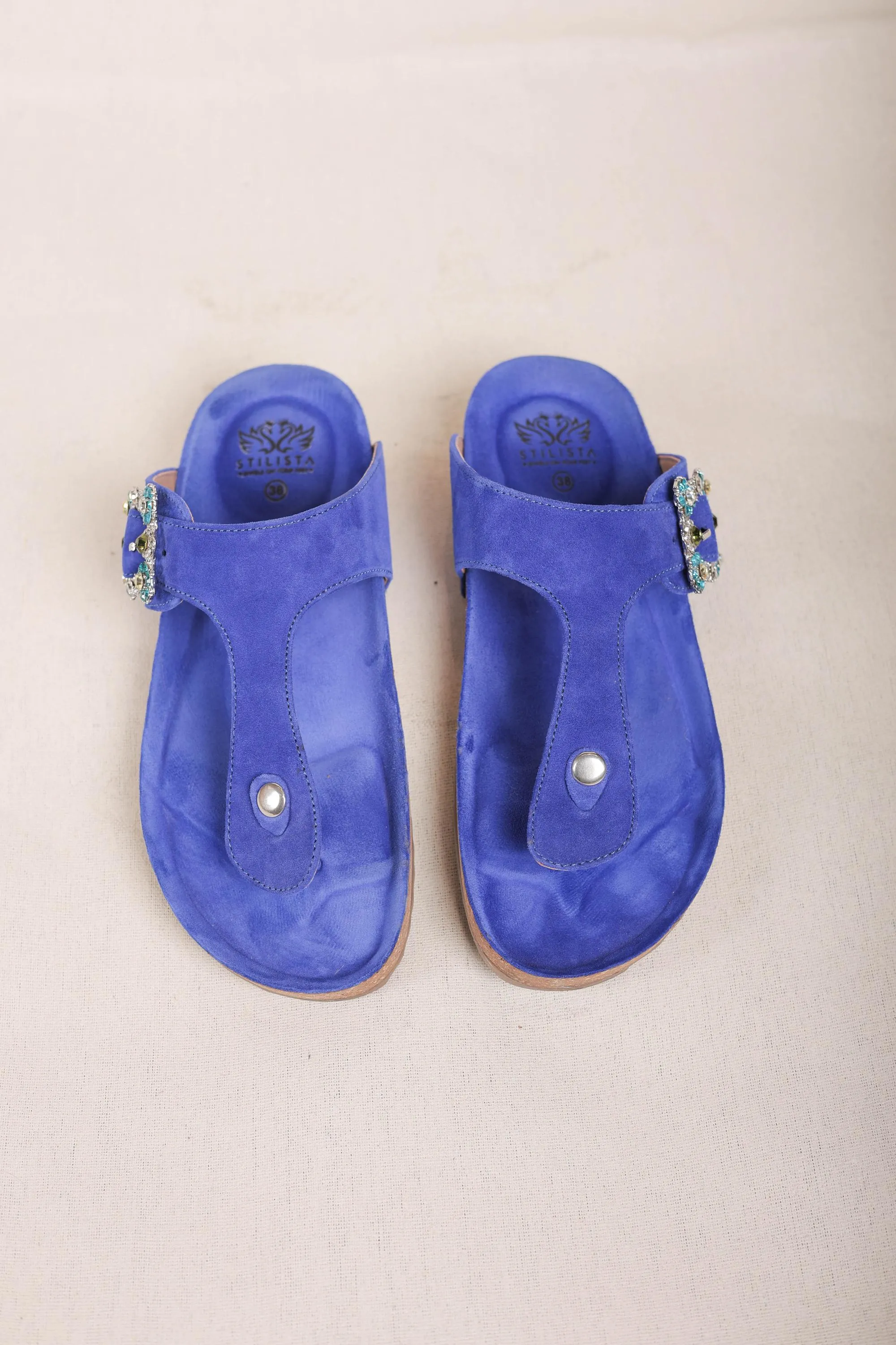 Royal blue Comfort Footbed Flats