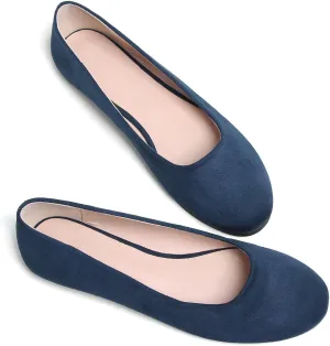 SAILING LU Pointy Toe Shoes Women Ballet Flats Comfort Solid Flat Shoes for Women Work Slip On Moccasins