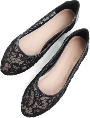 SAILING LU Pointy Toe Shoes Women Ballet Flats Comfort Solid Flat Shoes for Women Work Slip On Moccasins