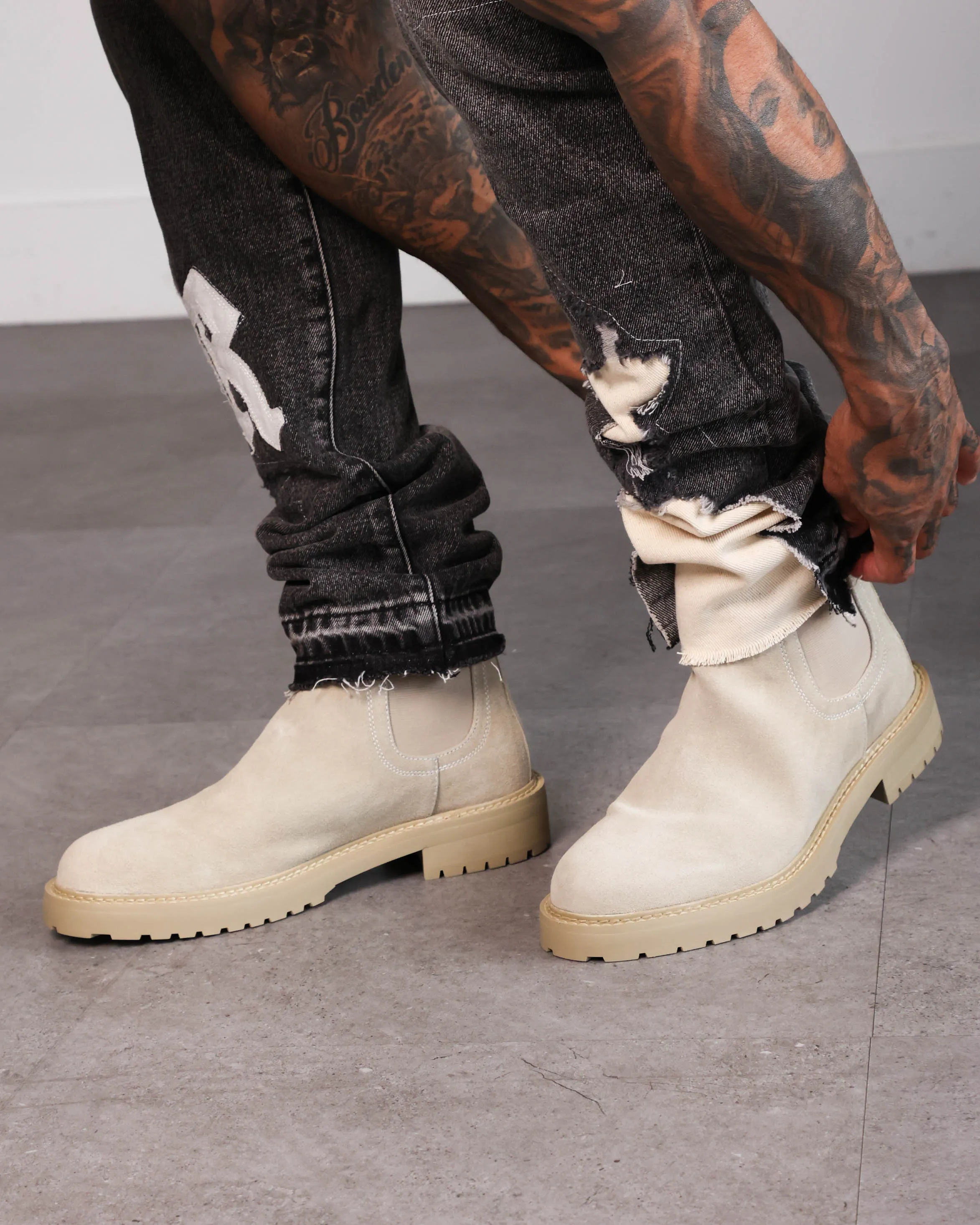 Saint Morta Chunky Chelsea Boot Light Stone