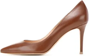 SAMMITOP Women's Classic 80mm High Heel Pumps Pointed Toe Office Work Dress Shoes