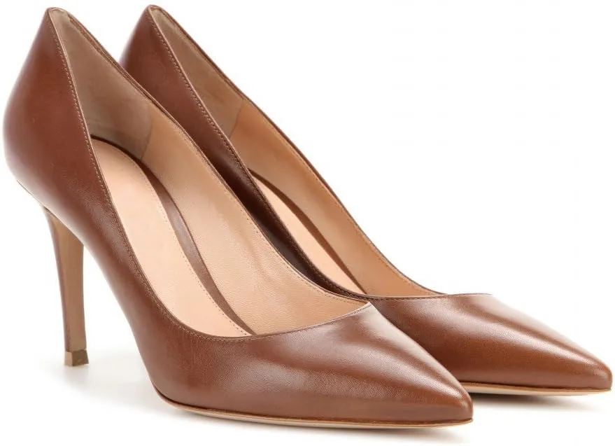 SAMMITOP Women's Classic 80mm High Heel Pumps Pointed Toe Office Work Dress Shoes