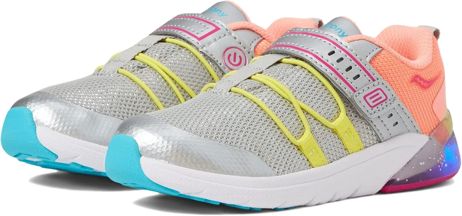 Saucony Unisex-Child Flash Glow 2.0 Jr Sneaker