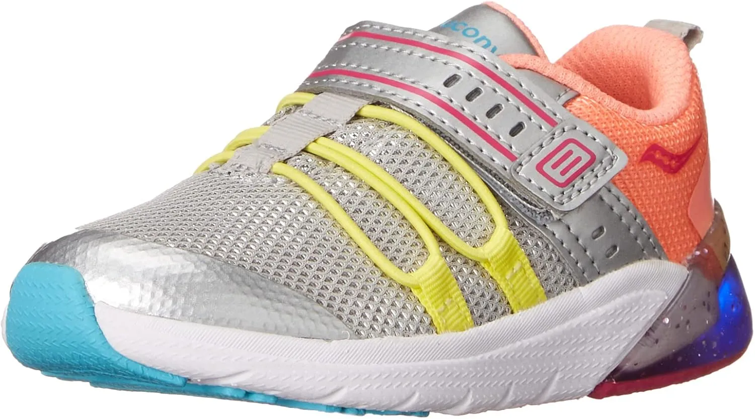 Saucony Unisex-Child Flash Glow 2.0 Jr Sneaker