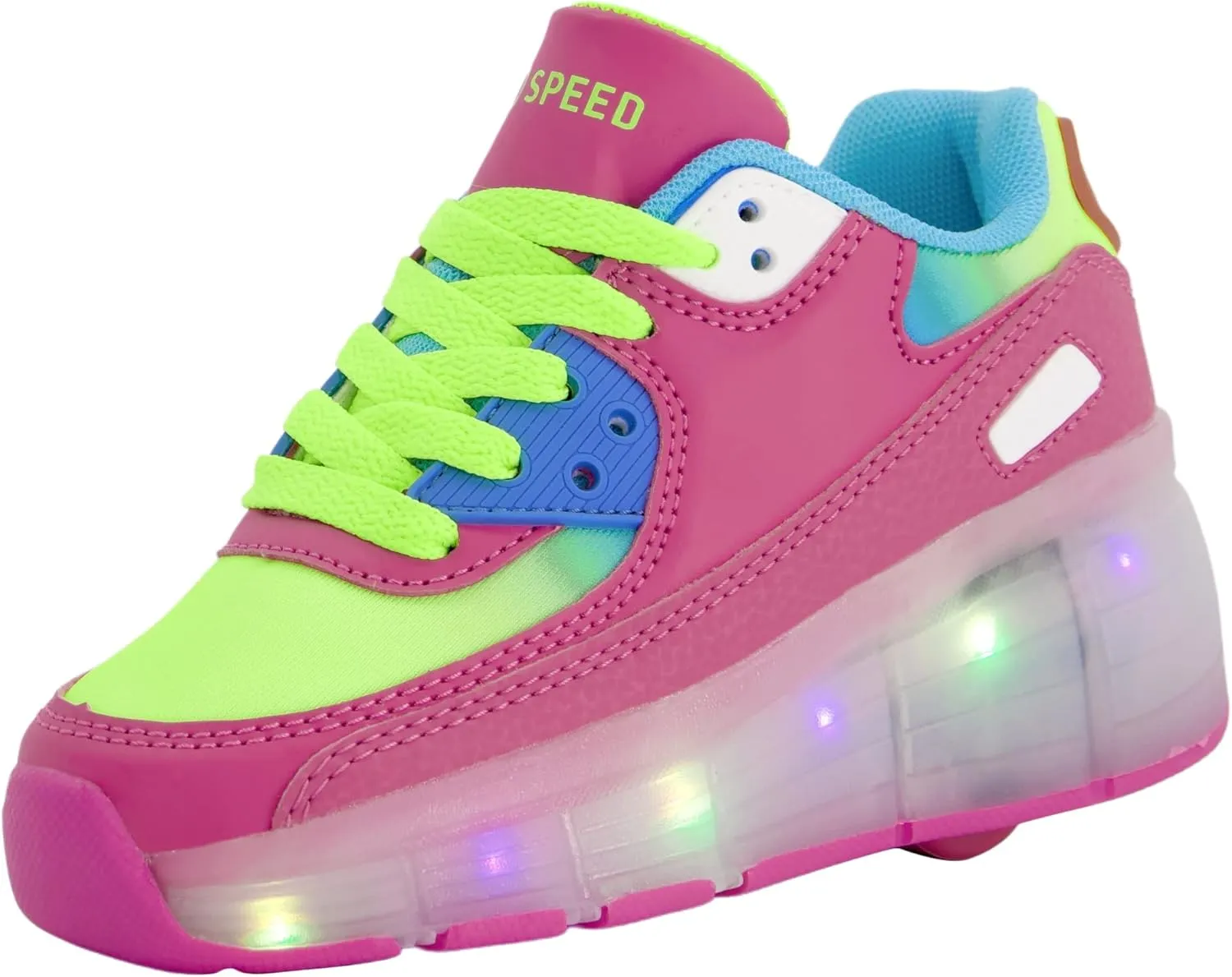 SDSPEED Kids Roller Skate Shoes with Single Wheel Shoes Sport Sneaker LED