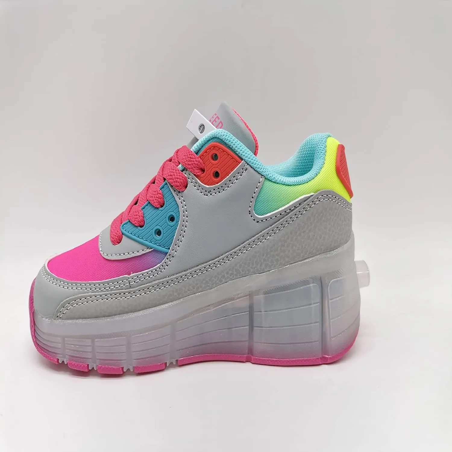 SDSPEED Kids Roller Skate Shoes with Single Wheel Shoes Sport Sneaker LED