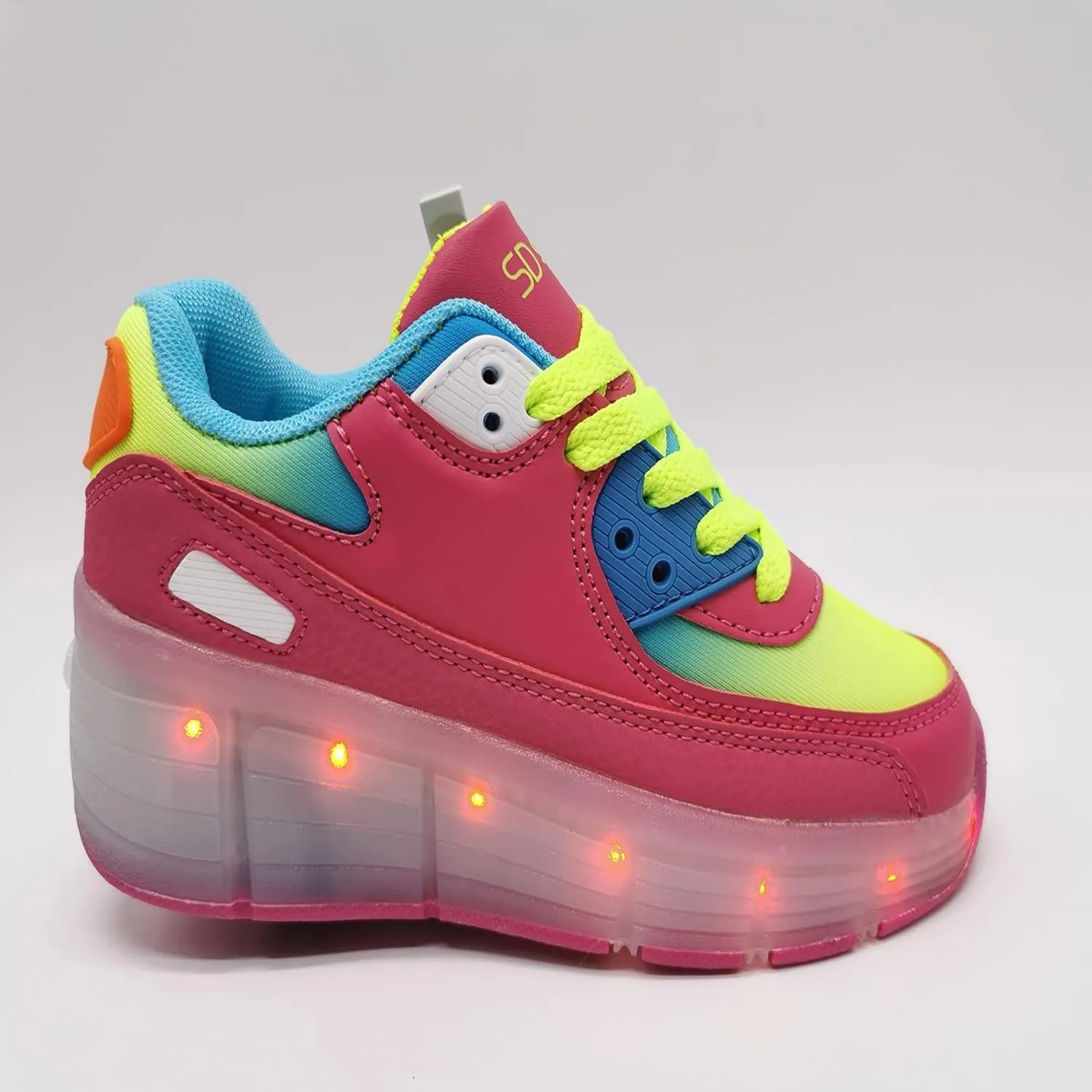 SDSPEED Kids Roller Skate Shoes with Single Wheel Shoes Sport Sneaker LED