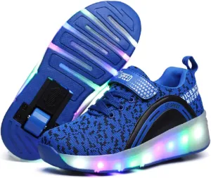 SDSPEED Kids Roller Skate Shoes with Single Wheel Shoes Sport Sneaker LED