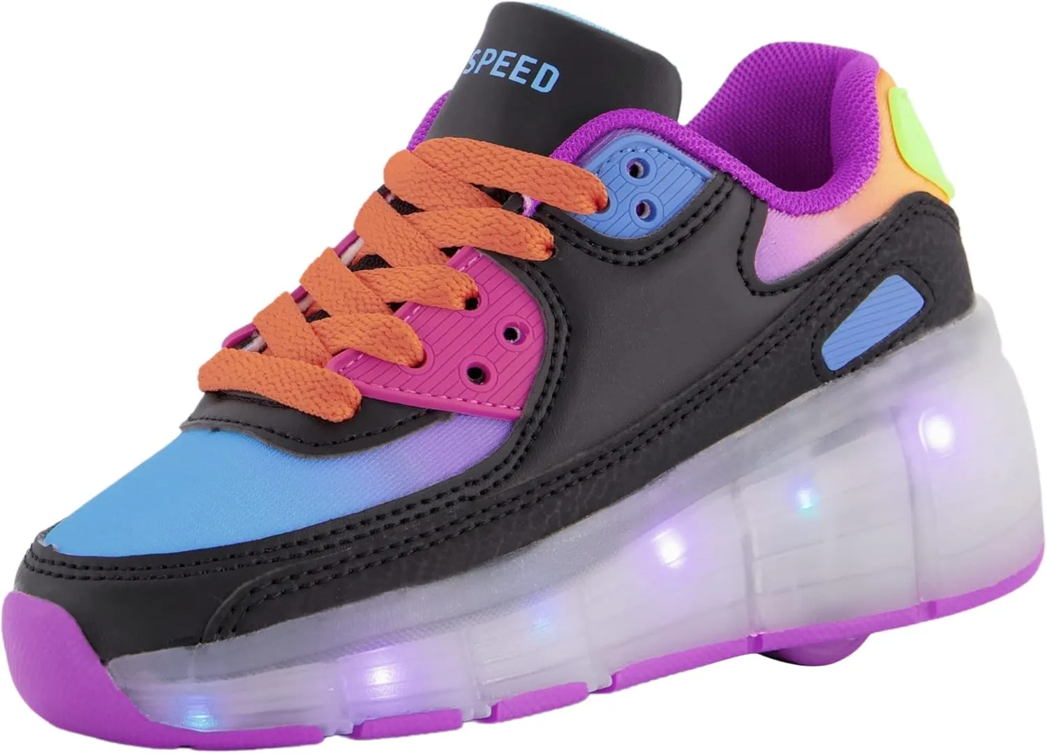 SDSPEED Kids Roller Skate Shoes with Single Wheel Shoes Sport Sneaker LED