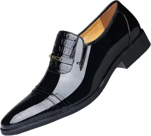 Semi Formal Dress Shoes for Men New Men's Lacquered Leather Upper British Mens Dress Shoes Oxfords Casual Retro