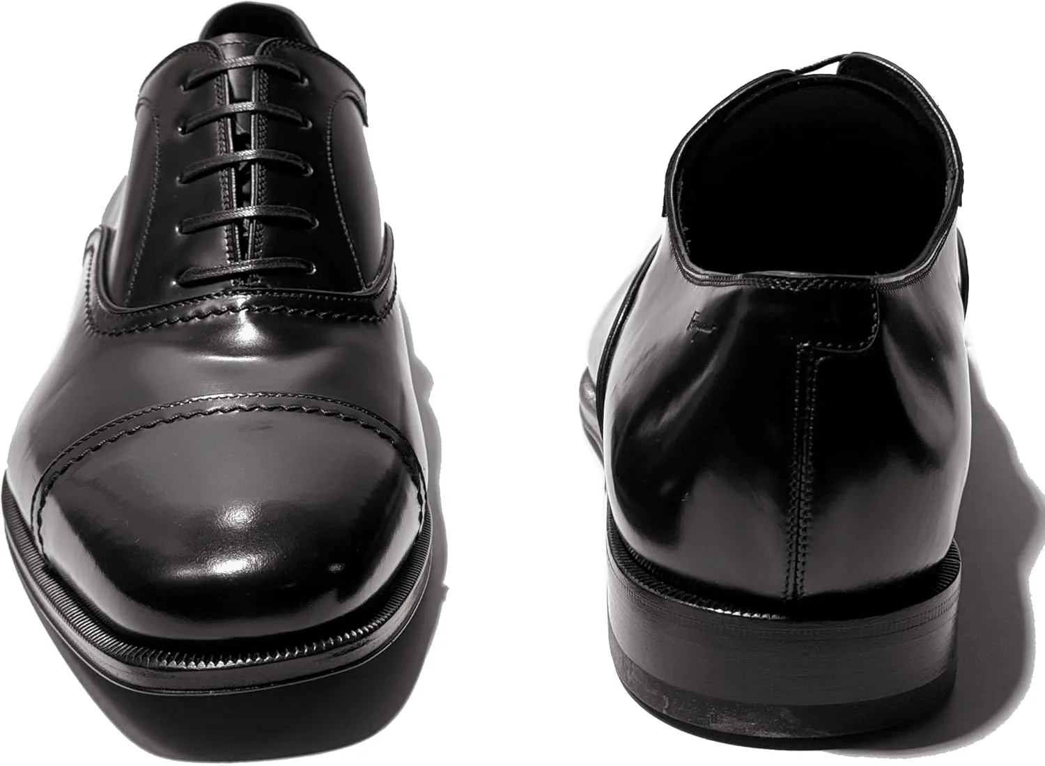 SEUL (D/Medium) Leather Cap Toe Welted Oxford Formal Men's Black Dress Shoes, Nero
