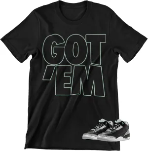 Shirt to Match Jordan 3 Green Glow Sneakers, Men's Graphic Tee.
