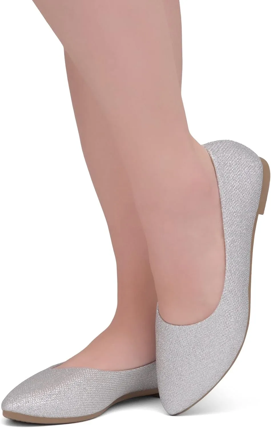Shoe Land Womens SL-Kathleen Ballet Flats Pointed Toe Flat Shoes Classic Ballerina Comfort Dressy Shoes for Daily Work Office