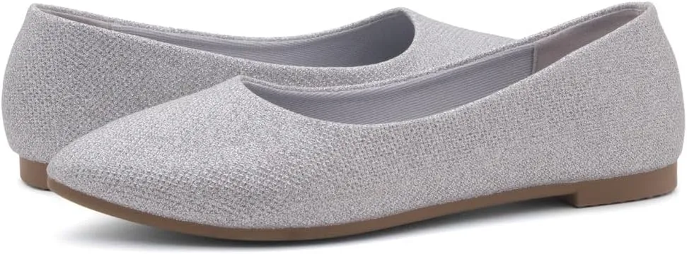 Shoe Land Womens SL-Kathleen Ballet Flats Pointed Toe Flat Shoes Classic Ballerina Comfort Dressy Shoes for Daily Work Office