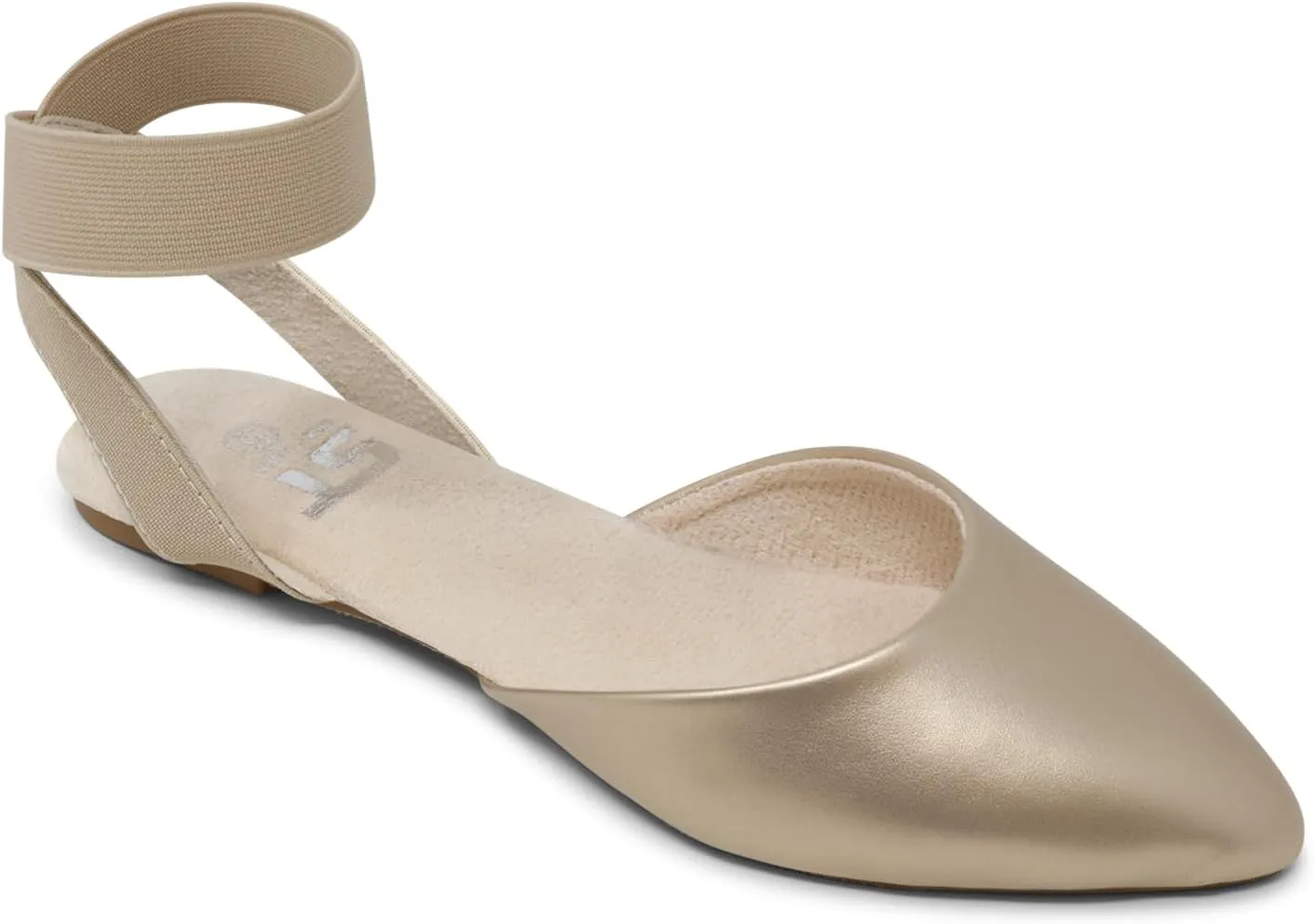 Silky Toes Foldable Flats for Women Dress Ankle Strap Shoes with Purse