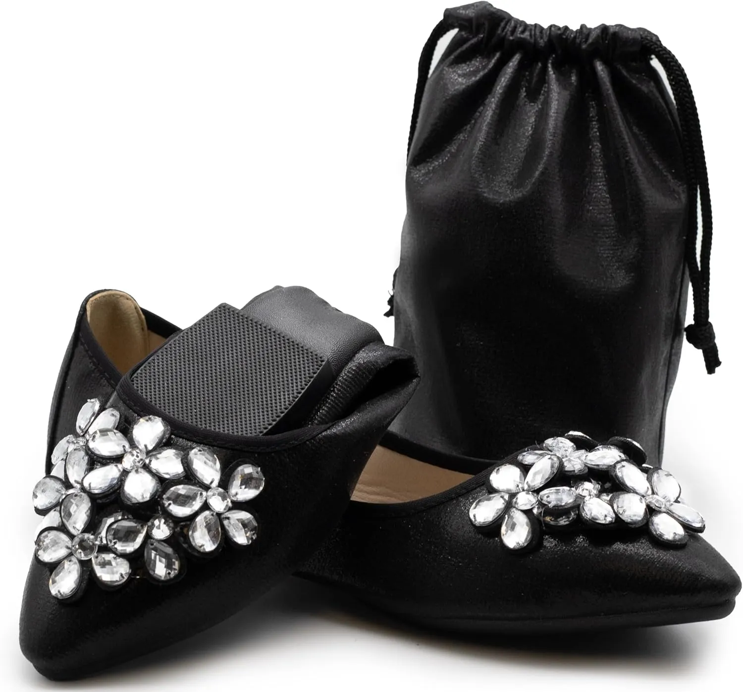 Silky Toes Foldable Flats for Women Dressy Ballet Shoes for Purse