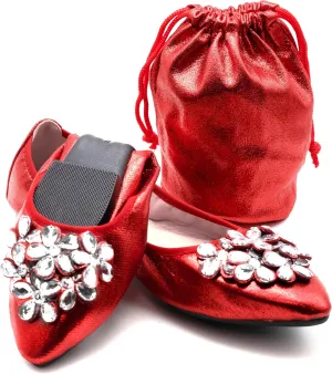Silky Toes Foldable Flats for Women Dressy Ballet Shoes for Purse