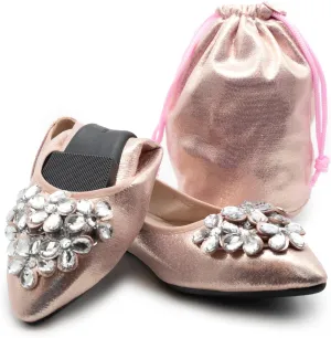 Silky Toes Foldable Flats for Women Dressy Ballet Shoes for Purse