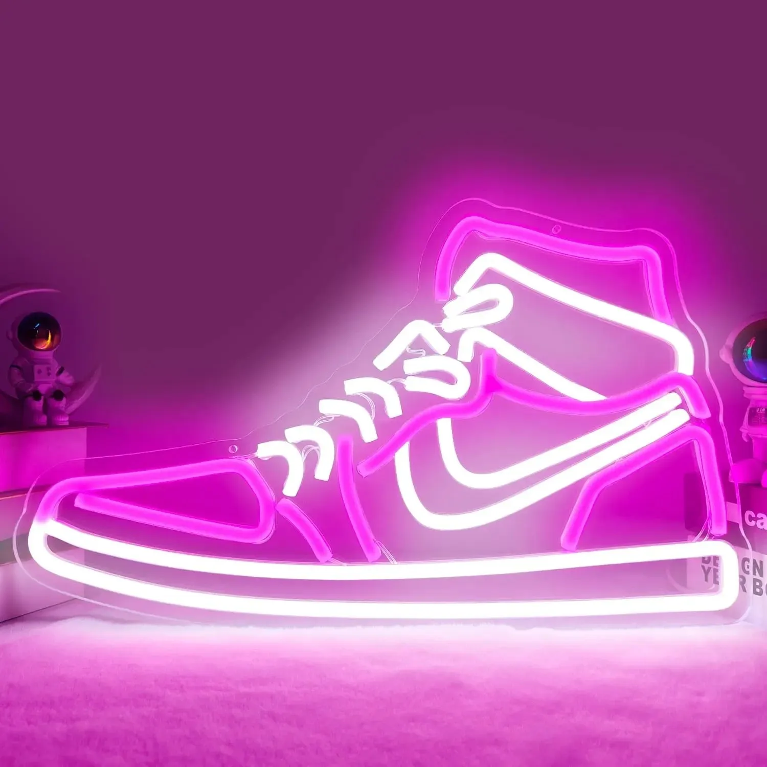 Sneaker Neon Sign Sports Shoe Neon Signs for Wall LED Boys Neon Lights for Bedroom Man Cave Home Party Pub Neon Bar Sign