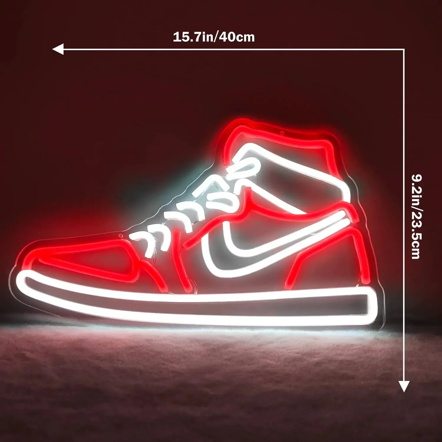 Sneaker Neon Sign Sports Shoe Neon Signs for Wall LED Boys Neon Lights for Bedroom Man Cave Home Party Pub Neon Bar Sign