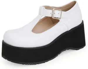 SO SIMPOK Women Gothic Mary Janes Platform Shoes Cosplay Uniform Dress Lolita Wedge Pumps Classic Oxfords