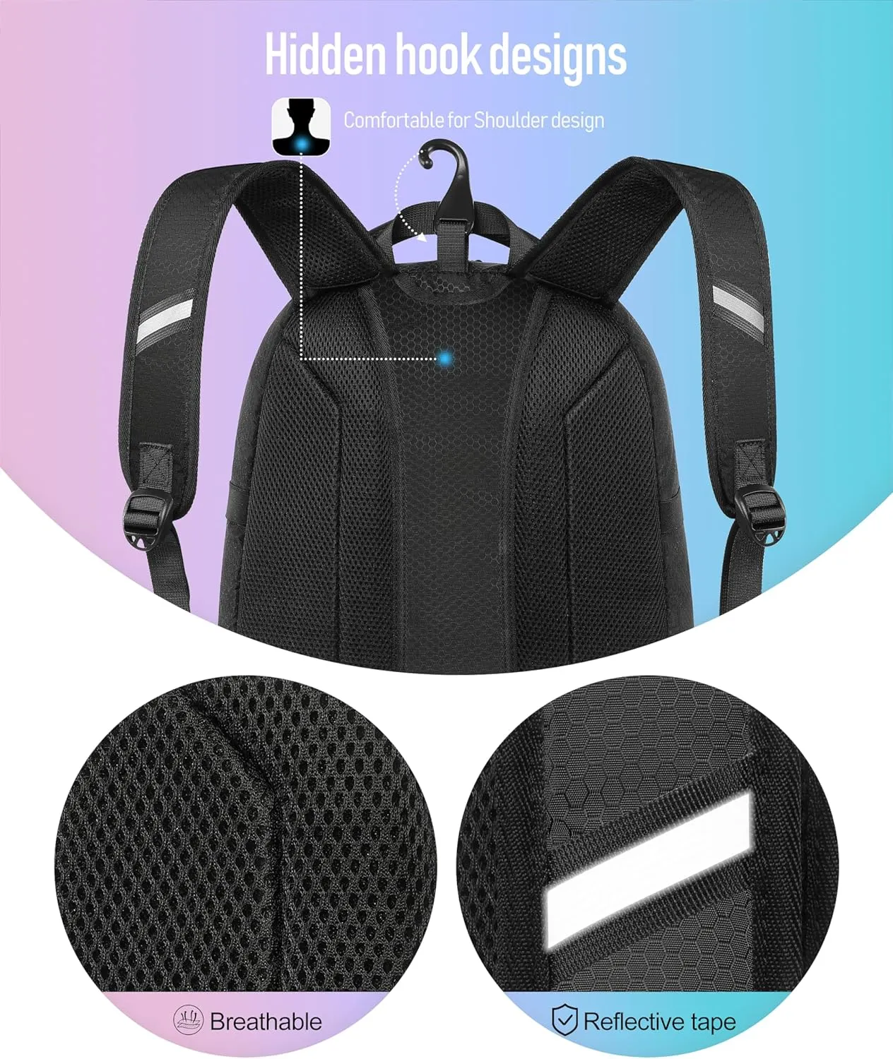 Softball Bag, Lightweight Baseball Backpack with Shoes Compartment, Baseball Bat Bags with Fence Hook for TBall Bat & Equipment, for Batting Mitten, Helmet, for Girls, Boys, Youth, Adults