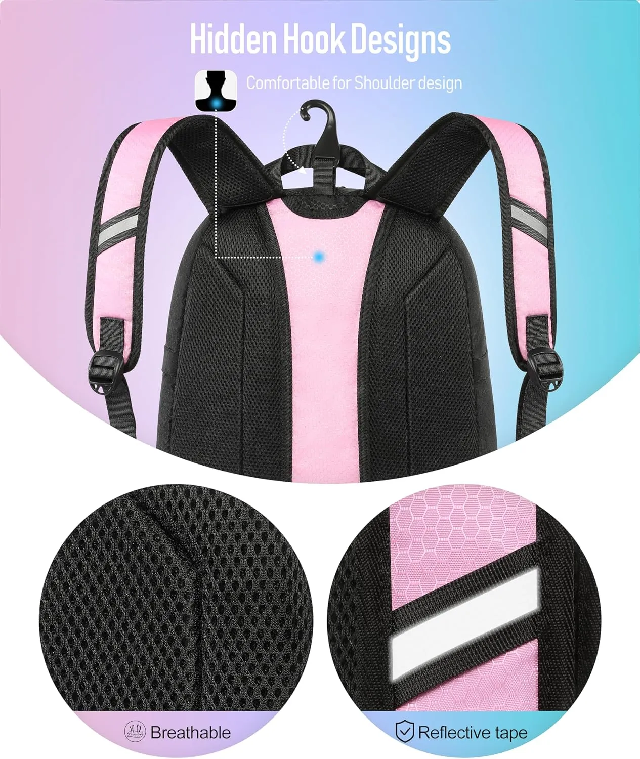 Softball Bag, Lightweight Baseball Backpack with Shoes Compartment, Baseball Bat Bags with Fence Hook for TBall Bat & Equipment, for Batting Mitten, Helmet, for Girls, Boys, Youth, Adults