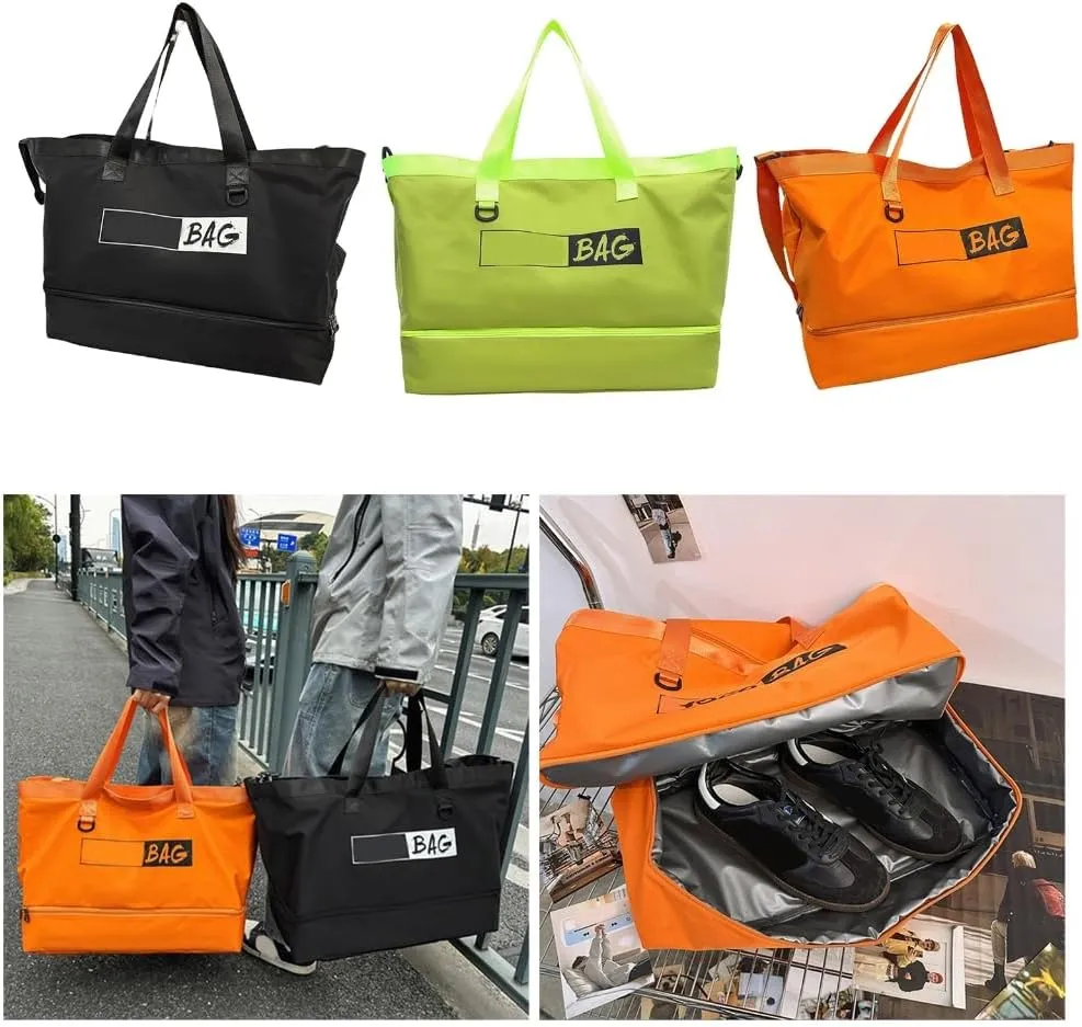 Sport Duffels Bag Training Handbag with Shoe Compartment for Sports, Watertight