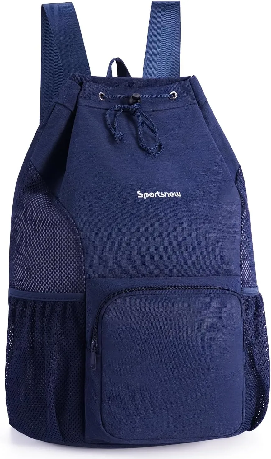 sportsnew Swim Bag Mesh Beach Drawstring Backpack with Wet Pocket, Drawstring Bag for Swimming, Gym, Pool, Workout Gear, Beach Volleyball Backpack for Women Men