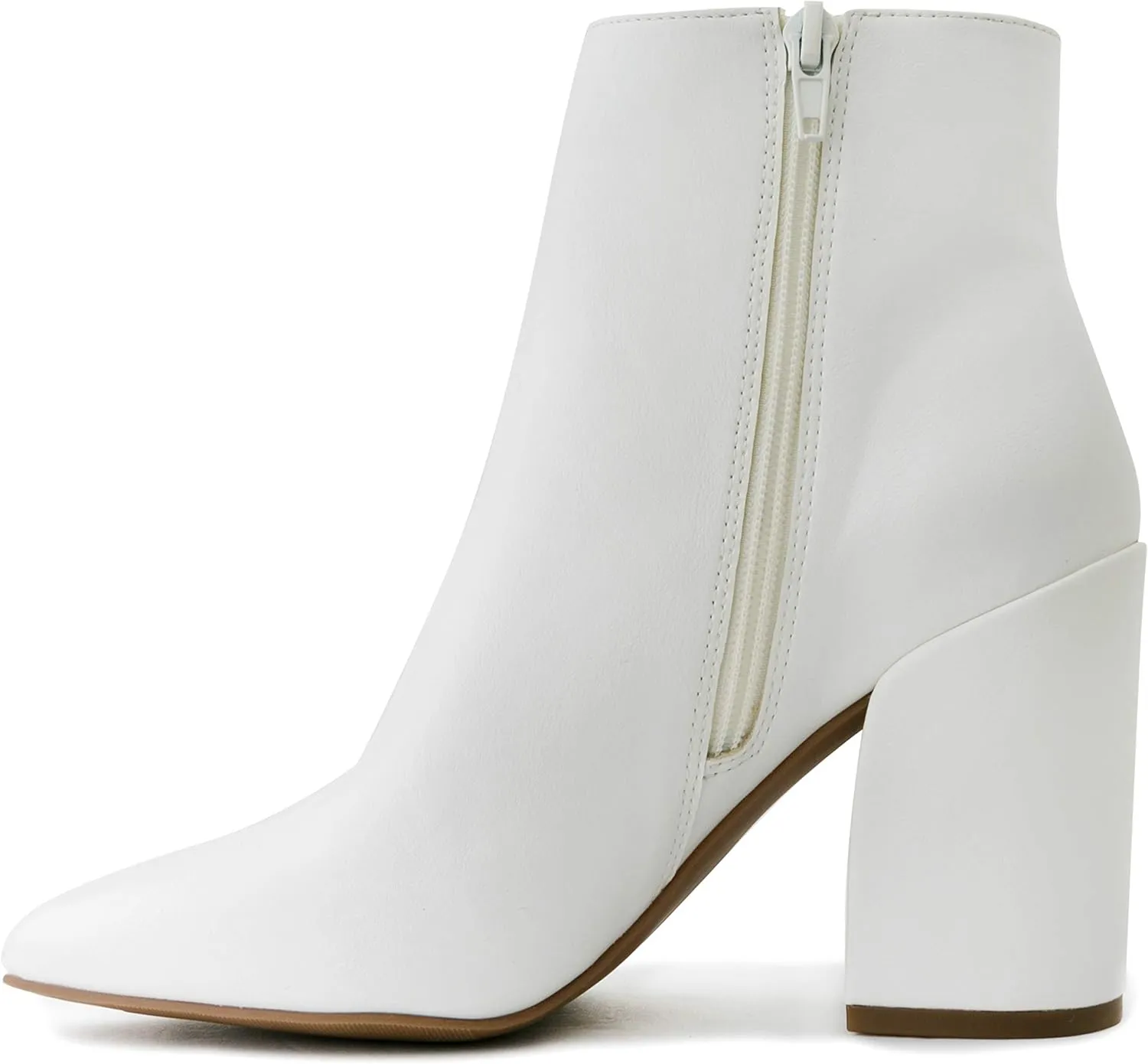 Sugar Women's Winter Chelsea Booties - Chunky High Heel, Pointed Toe, Fashion Ankle Boots-Evvie