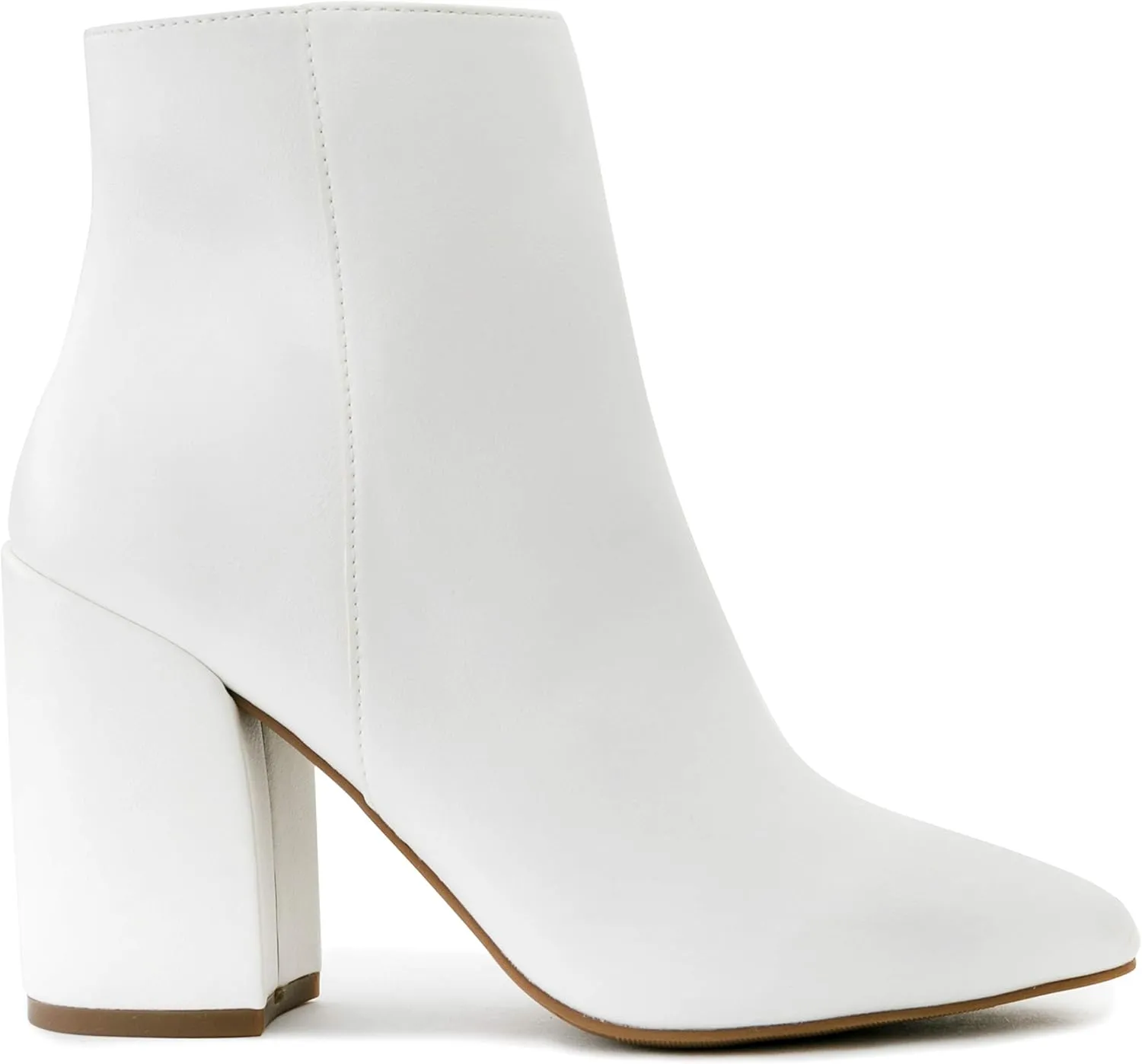 Sugar Women's Winter Chelsea Booties - Chunky High Heel, Pointed Toe, Fashion Ankle Boots-Evvie