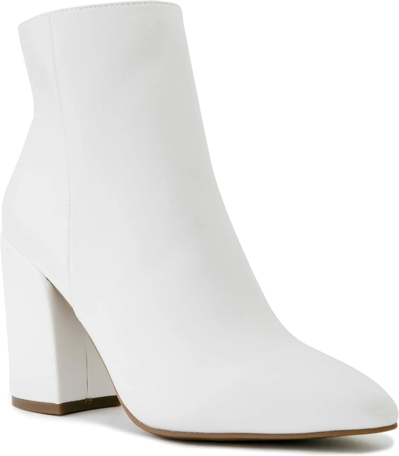 Sugar Women's Winter Chelsea Booties - Chunky High Heel, Pointed Toe, Fashion Ankle Boots-Evvie