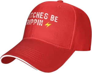 Switches Be Trippin Unisex Baseball Cap Vintage Men Women Low Profile Dad Hat Adjustable,Red