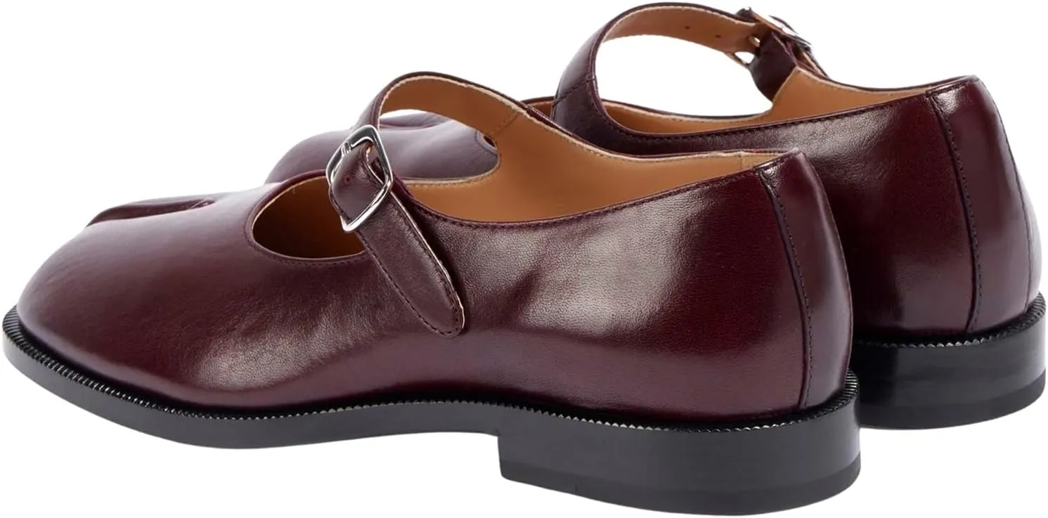 Tabi Mary Jane Shoes Women Split Toe Ankle Buckle Strap Womens Flats Comfort Casual Dressy Party School Work Dress Pumps Shoes