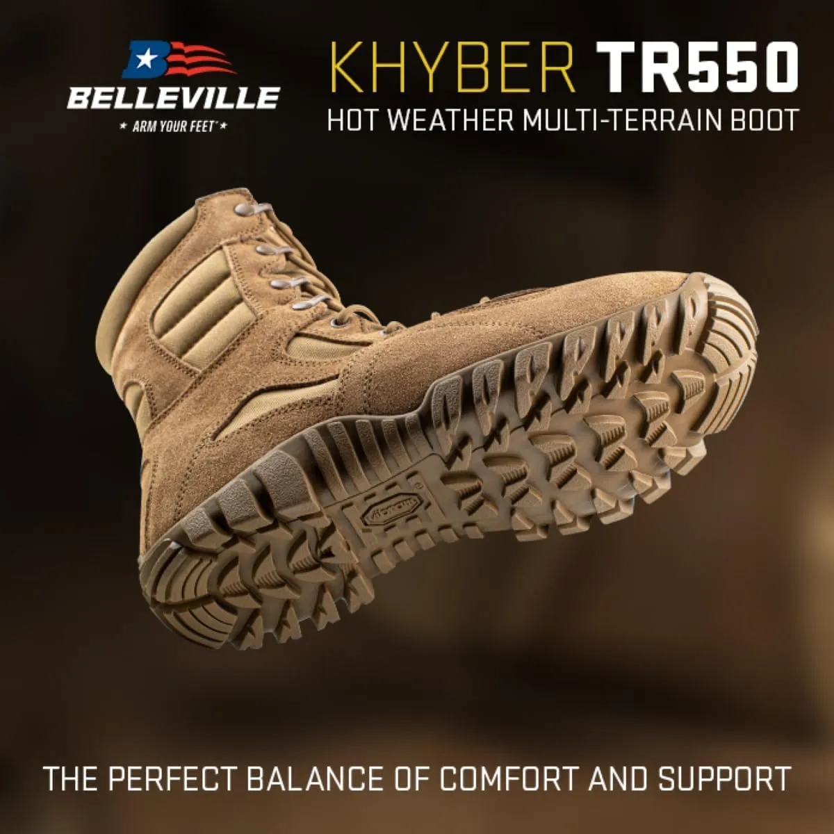 TACTICAL RESEARCH Khyber TR550 8” Army OCP ACU Lightweight Hot Weather Mountain Hybrid Combat Boots For Men - Coyote Brown Cattlehide Leather and Nylon Military Boots