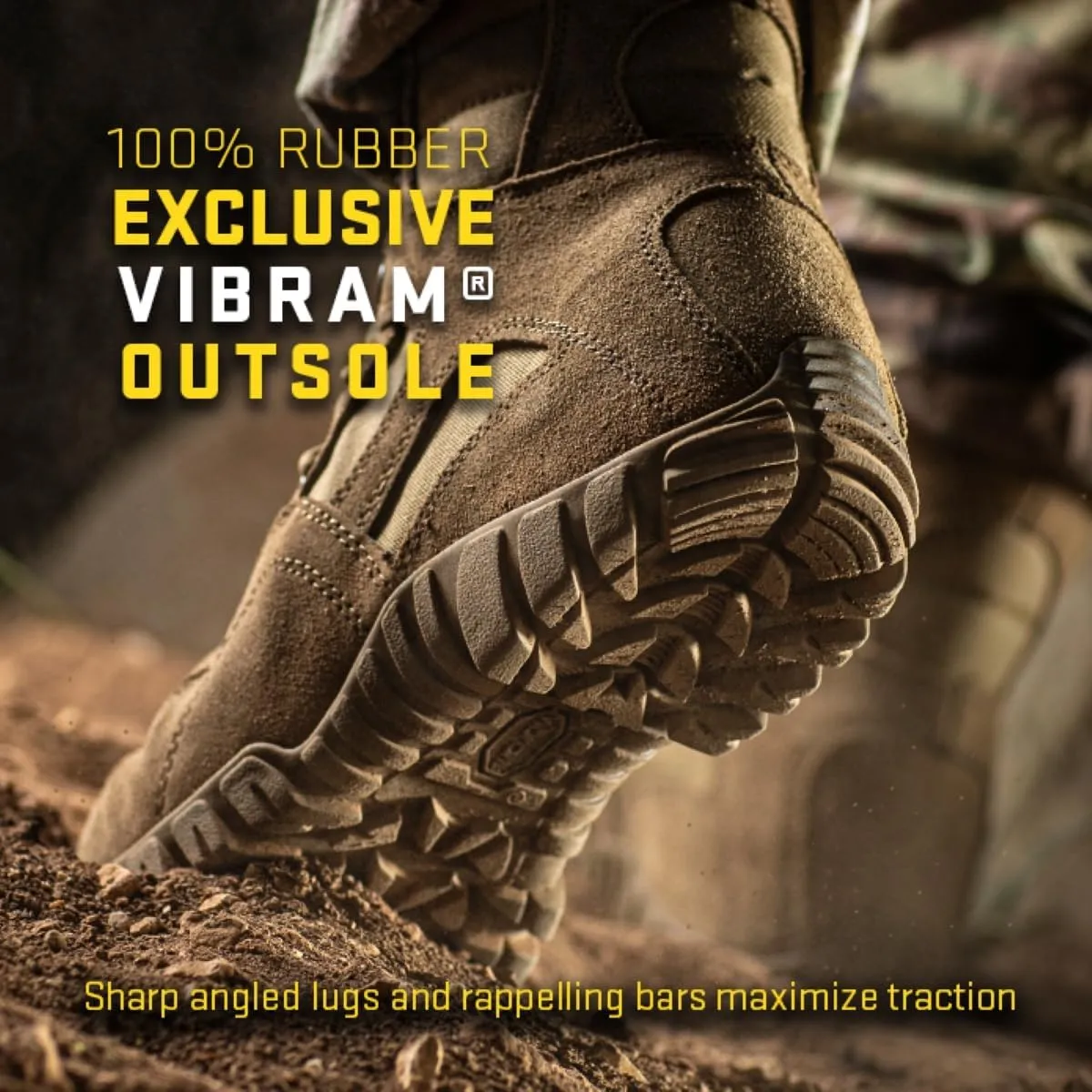 TACTICAL RESEARCH Khyber TR550 8” Army OCP ACU Lightweight Hot Weather Mountain Hybrid Combat Boots For Men - Coyote Brown Cattlehide Leather and Nylon Military Boots