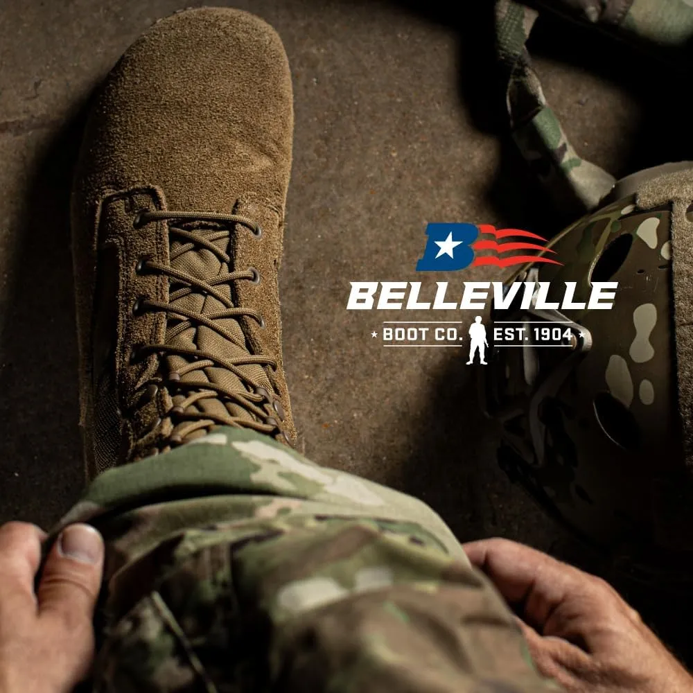 Tactical Research Mini-Mil TR105 8" Tactical Boots for Men - Minimalist Army/Air Force OCP ACU Coyote Brown Leather with Low Drop and Slip-Resistant Vibram Tarsus Outsole