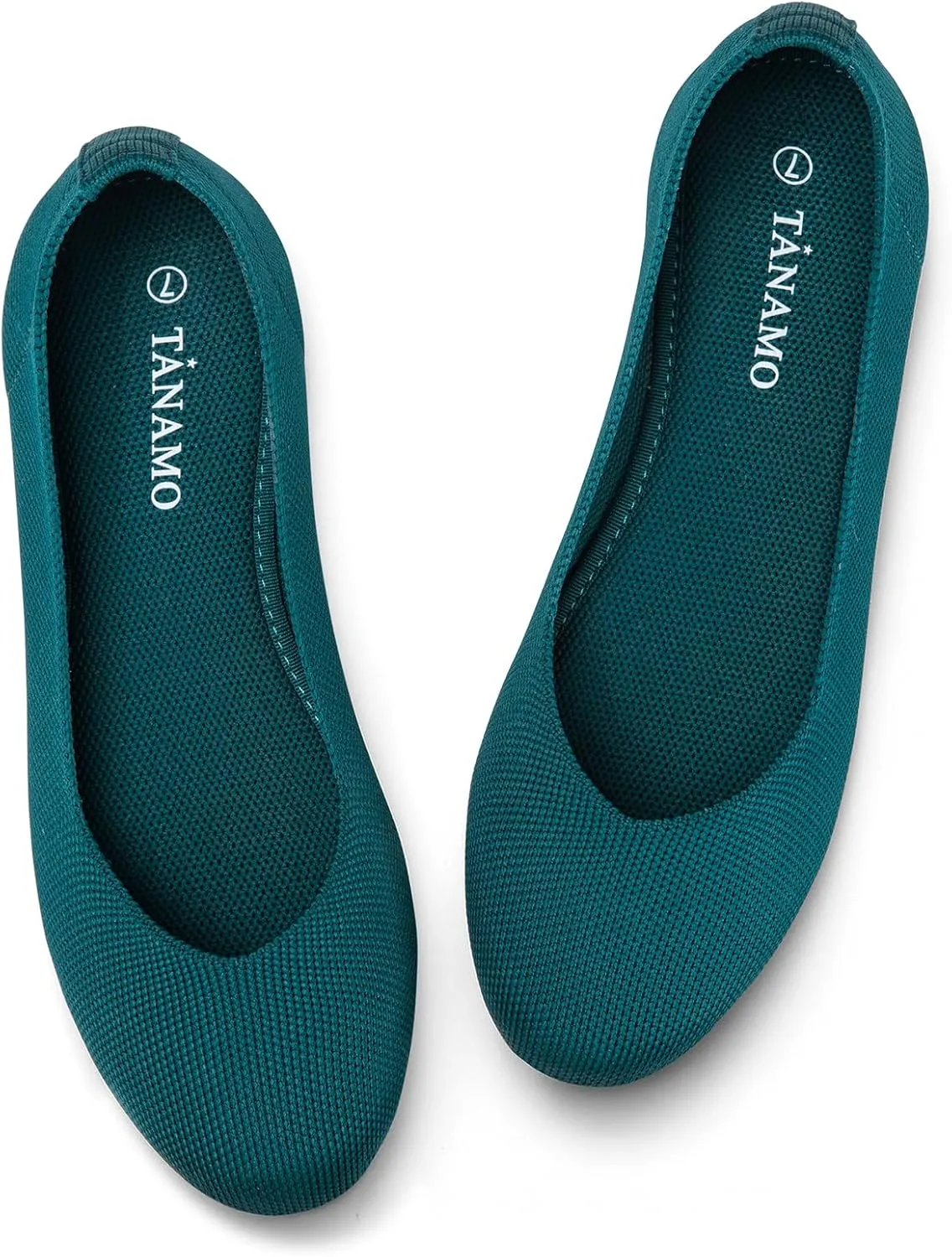 Tanamo Women's Flat Ballet Shoes Knit Flat Shoes for Women Round Toe Slip on Women Flats for Dressy Casual Office Work Wedding Comfort Soft