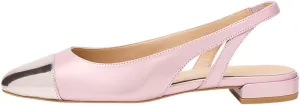 Tang'scuisins Women Casual Splice Closed Round Toe Hollow Flats Low Block Heels Pumps Slip on Slingback Sandals Stylish Dressy Daily Wear Party Working Shoes Size 4-16 US