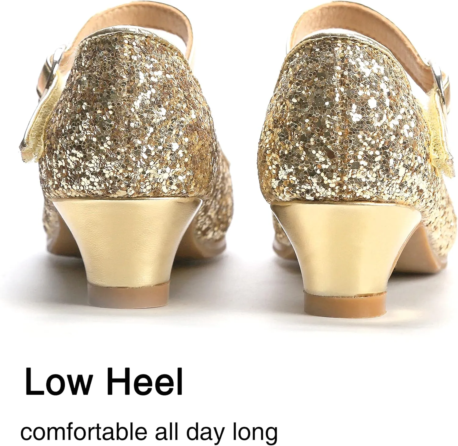 THEE BRON Girls Dress Shoes Mary Jane Heels Princess Wedding Party Pumps