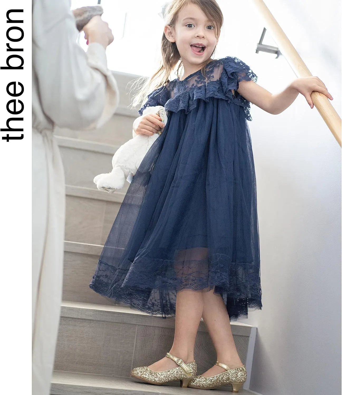 THEE BRON Girls Dress Shoes Mary Jane Heels Princess Wedding Party Pumps
