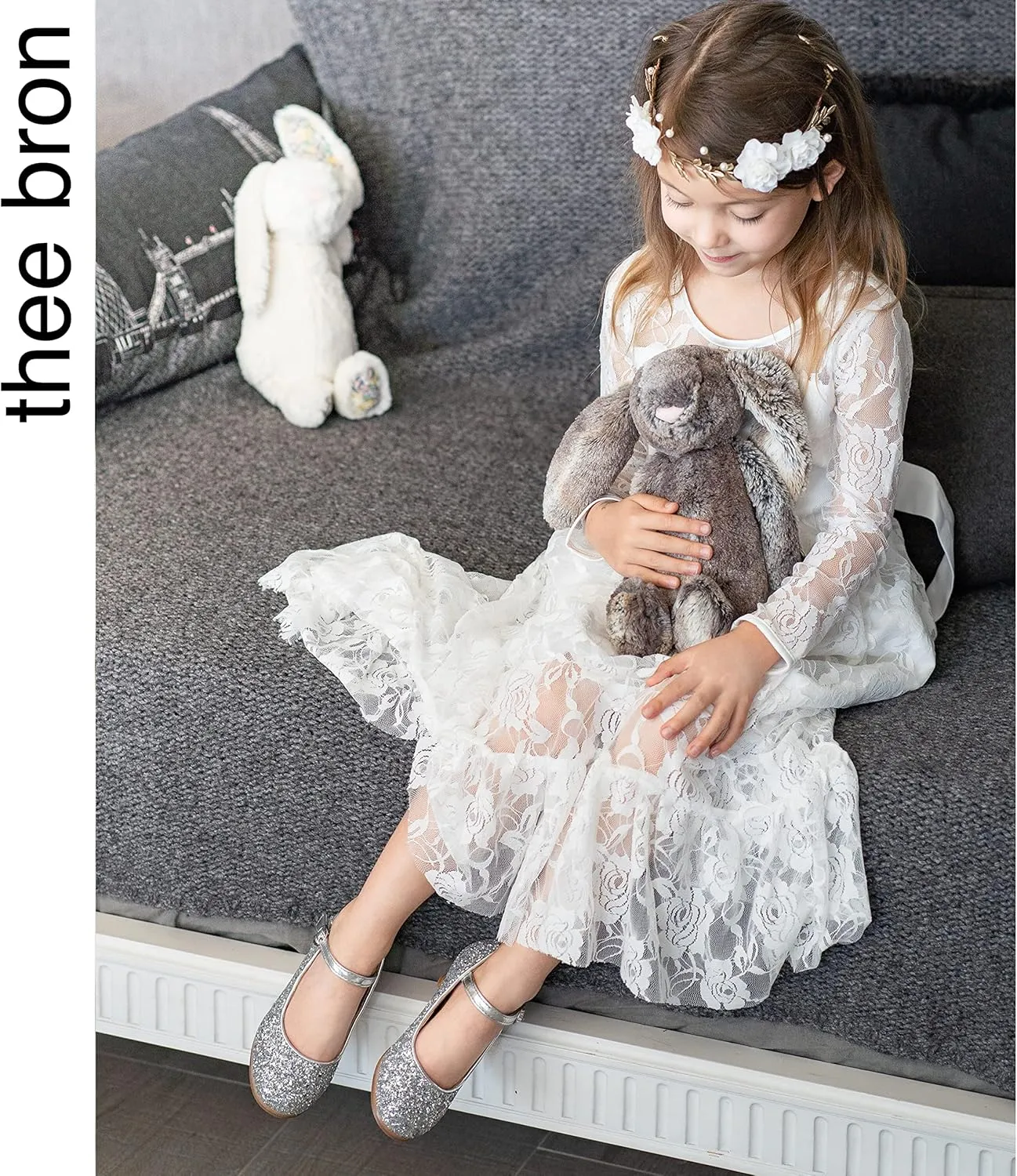THEE BRON Girls Dress Shoes Mary Jane Heels Princess Wedding Party Pumps