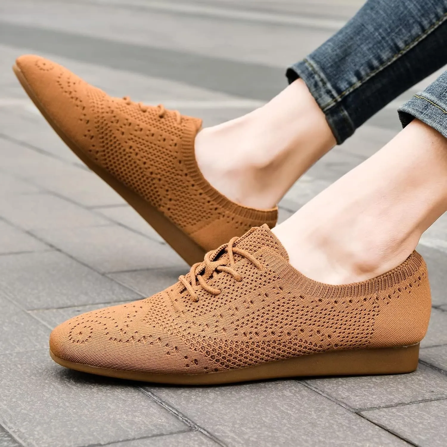 TIOSEBON Women's Oxford Flats Vintage Brogue Loafer Classic Dress Shoes