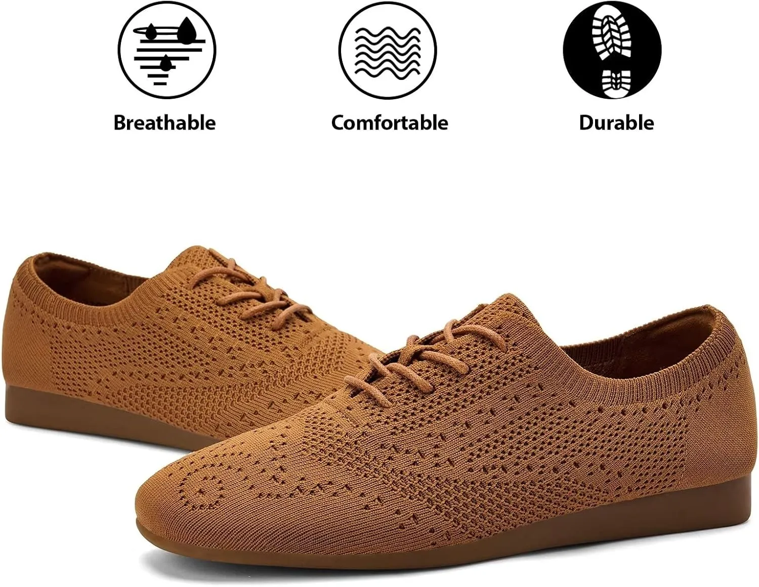 TIOSEBON Women's Oxford Flats Vintage Brogue Loafer Classic Dress Shoes