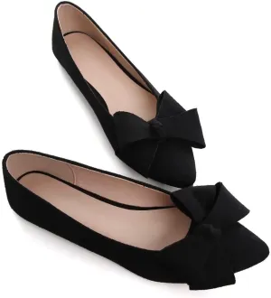 TN TANGNEST Women Classical Bowknot Flats Comfort Slip-on Pointed Toe Dress Shoes Walking Flats