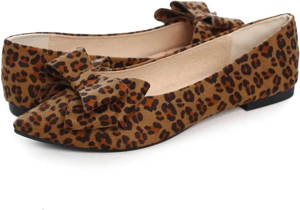 TN TANGNEST Women Fashion Bowknot Flats Comfort Pointed Toe Dress Shoes