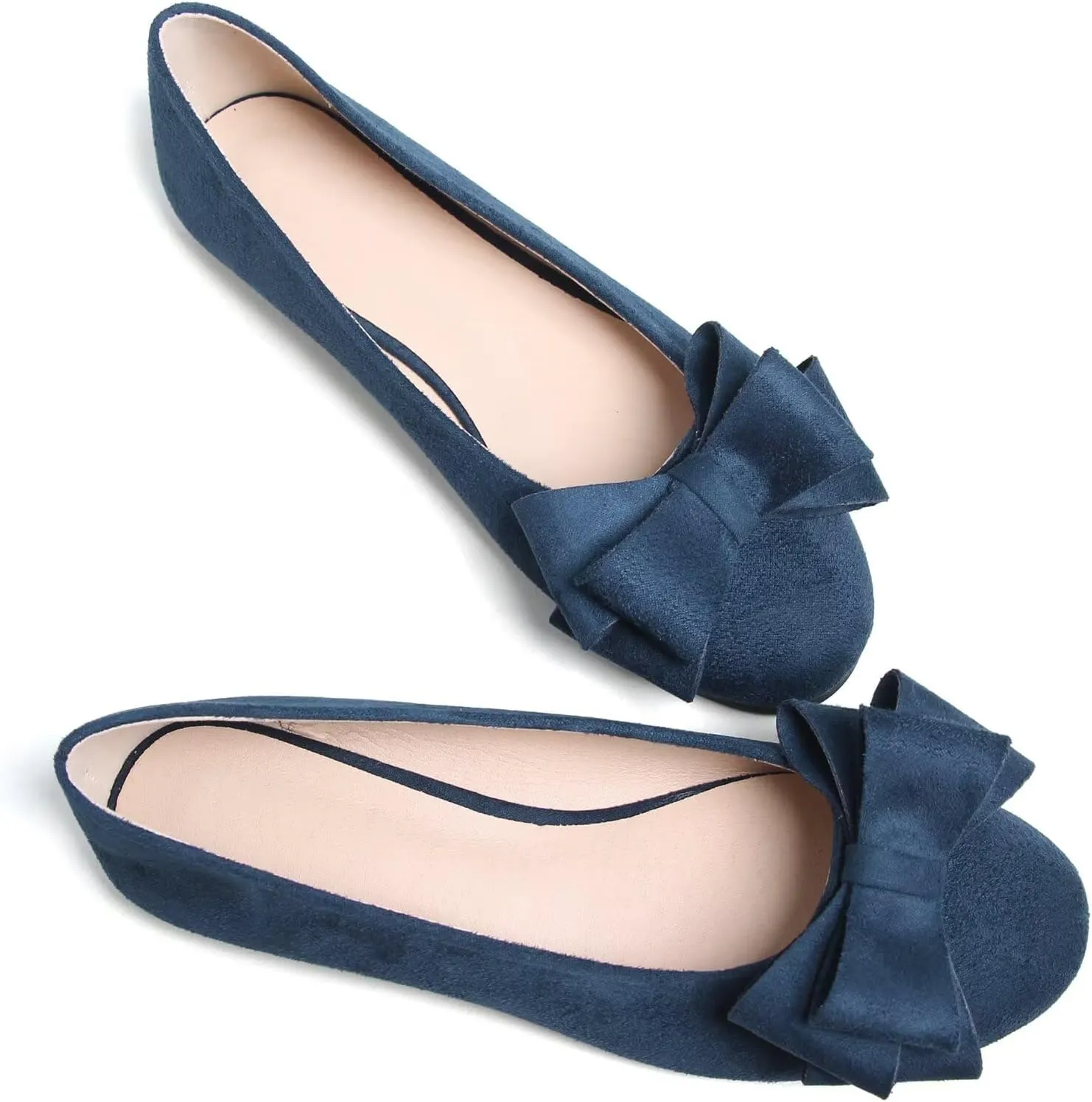 TN TANGNEST Women Fashion Bowknot Flats Comfort Pointed Toe Dress Shoes