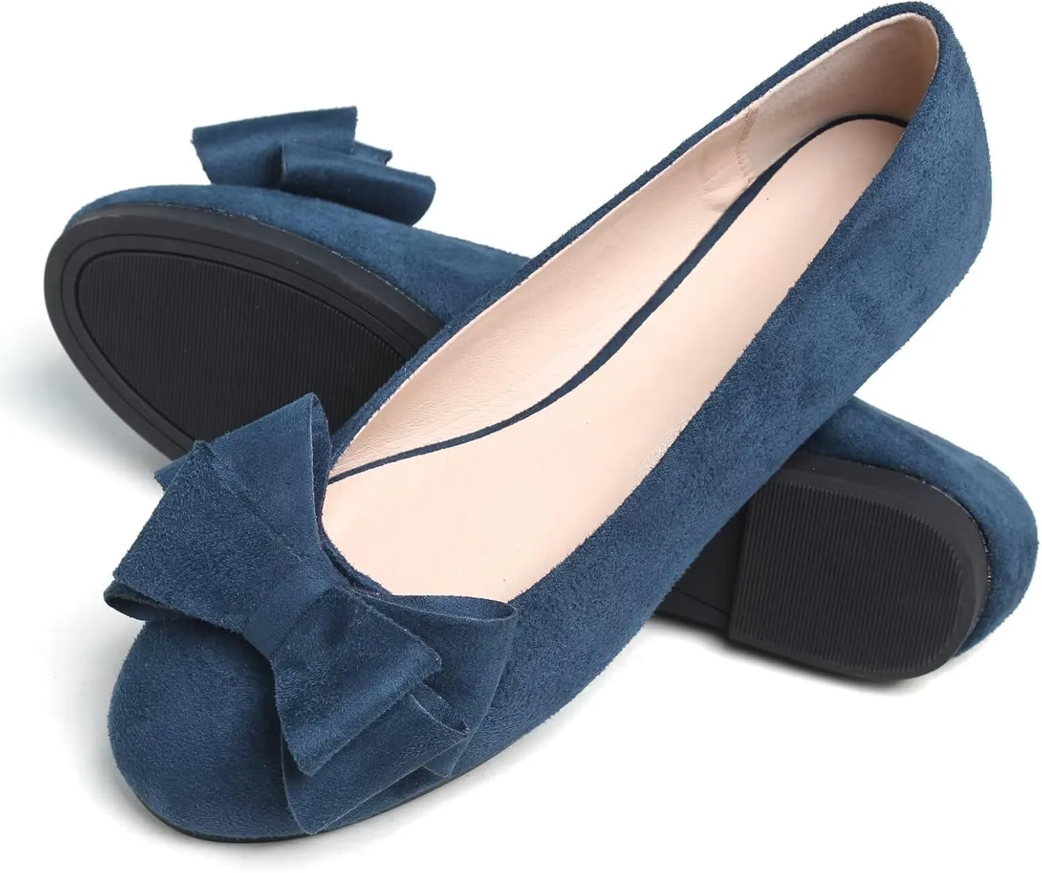 TN TANGNEST Women Fashion Bowknot Flats Comfort Pointed Toe Dress Shoes