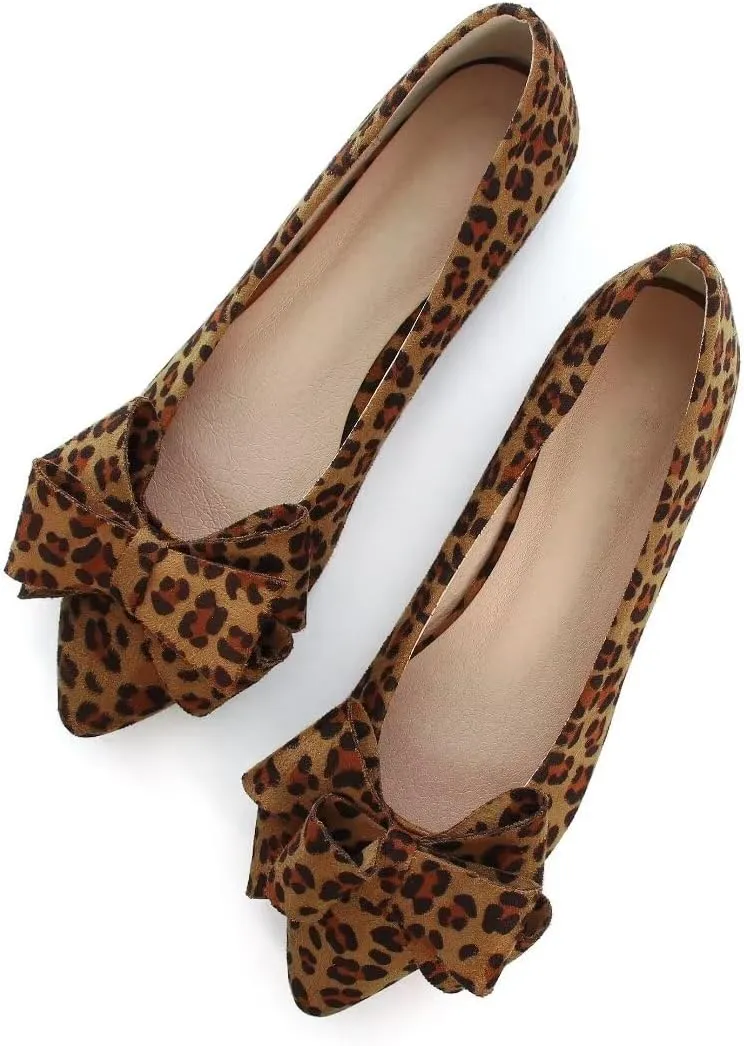 TN TANGNEST Women Fashion Bowknot Flats Comfort Pointed Toe Dress Shoes
